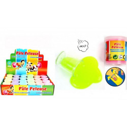 Pâte péteuse fluo 30 g vendue par 24 Jouets et articles kermesse 13236