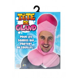 Cagoule humoristique tête de gland adulte Accessoires de fête CD5070