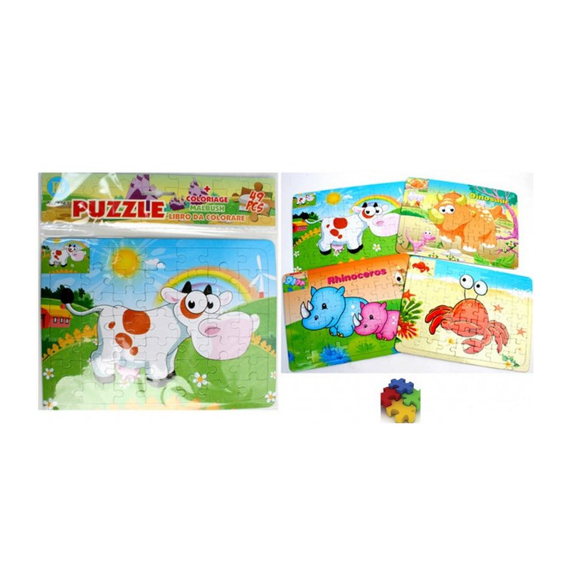 Puzzle 49 pièces motif animaux vendu par 24 Jouets et articles kermesse 24263