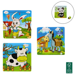 Puzzle bois 15 X 15 CM 16 pièces Jouets et articles kermesse 40003