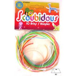 Sachet de 10 brins de scoubidous fluo 80 cm vendu par 24 Jouets et articles kermesse 49808