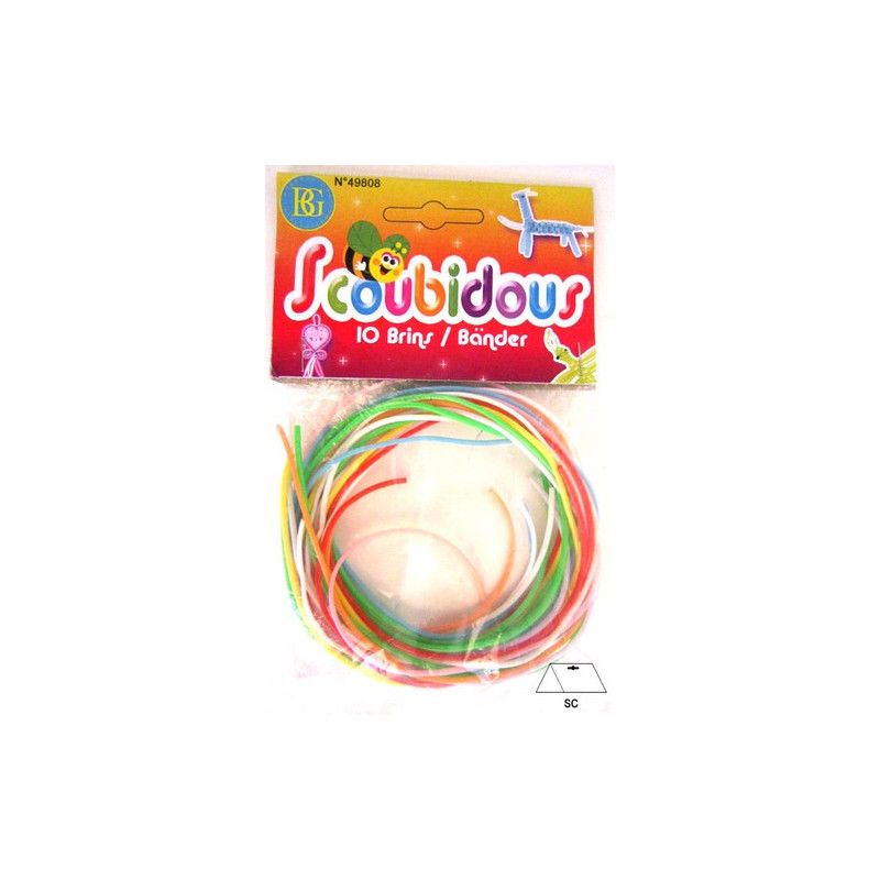 Sachet de 10 brins de scoubidous fluo 80 cm vendu par 24 Jouets et articles kermesse 49808